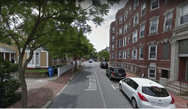 Figure 2 – Image of the “fog line” on Inman Street in Cambridge. Figure 2 – Image of the “fog line” on Inman Street in Cambridge.